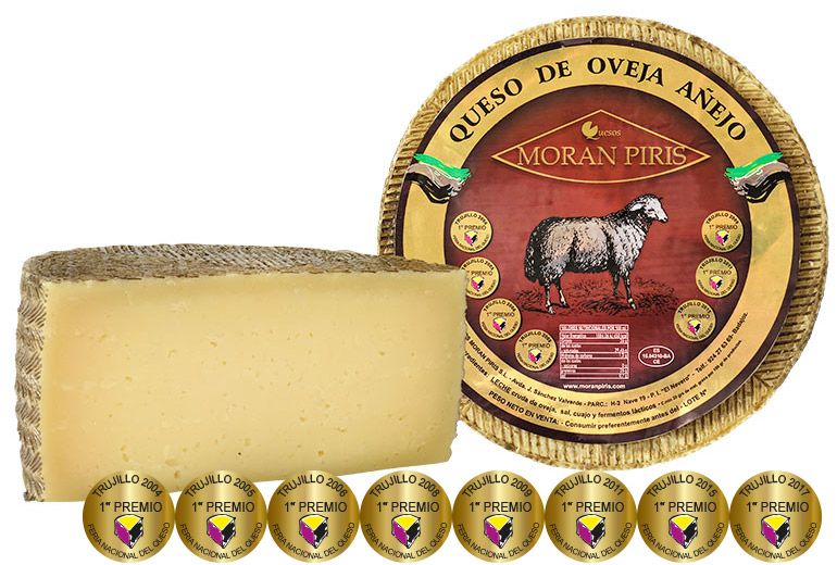 Queso Morán Piris de oveja añejo 1er Premio Feria Internacional del queso de Trujillo